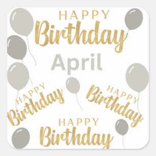 Joyeux anniversaire Avril anniversaires Sticker