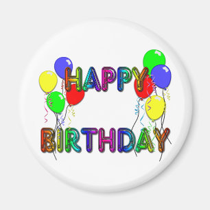 Joyeux Anniversaire Ballons D1 Magnet