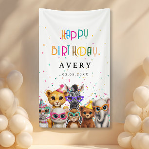 JOYEUX ANNIVERSAIRE ! Bannière d'anniversaire Zoo