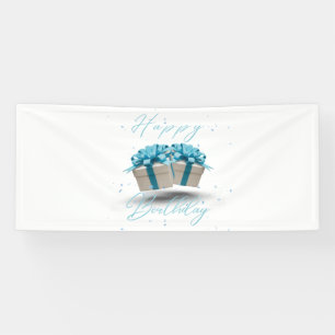 Joyeux Anniversaire Bébé Bleu Bannière Vinyle 2.5x