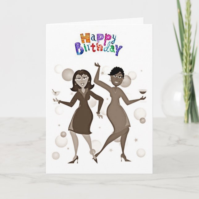 JOYEUX ANNIVERSAIRE **BELLE DAME*** CARTE (Devant)