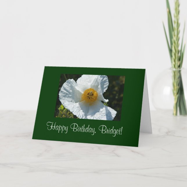 Joyeux anniversaire, Bridget ! Carte modèle (Devant)