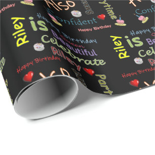 Joyeux Anniversaire Cadeau Papier à envelopper Ril