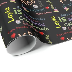 Joyeux Anniversaire Cadeau Papier Layla