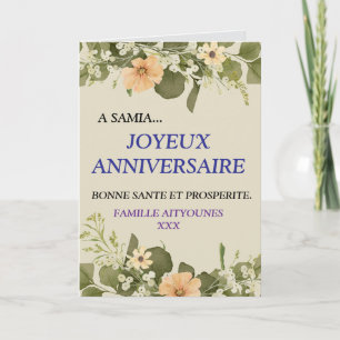 JOYEUX ANNIVERSAIRE CARD