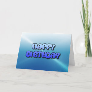 Joyeux Anniversaire Carte Bleu Texte de bulle