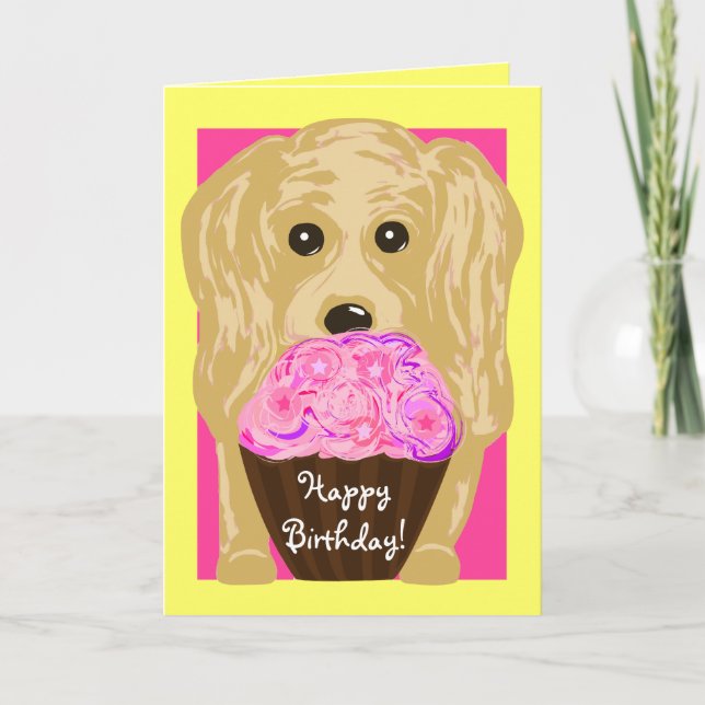 Joyeux anniversaire ! Carte Cocker Spaniel Art (Devant)