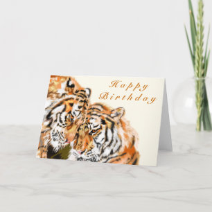 Joyeux Anniversaire Carte Couple Tigers Texte Pers