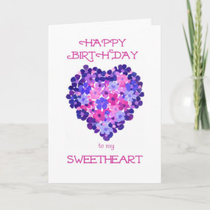Joyeux Anniversaire, Carte d'amour - Flower Power