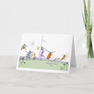 Joyeux anniversaire - Carte de bande d'insectes