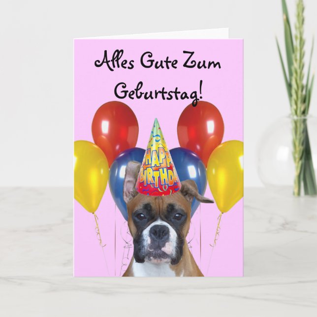 Joyeux anniversaire ! Carte de boxe anglaise (Devant)