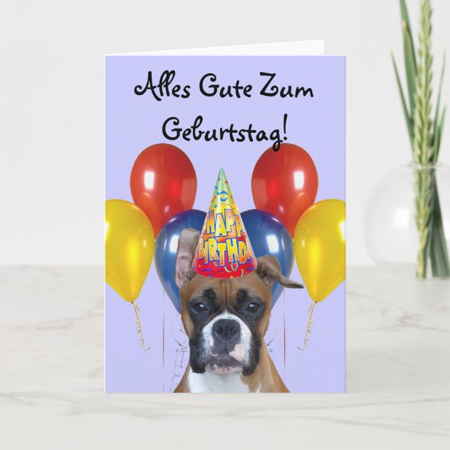 Joyeux anniversaire ! Carte de boxe anglaise (Devant)