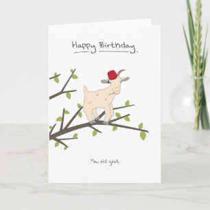 Joyeux anniversaire - Carte de chèvre