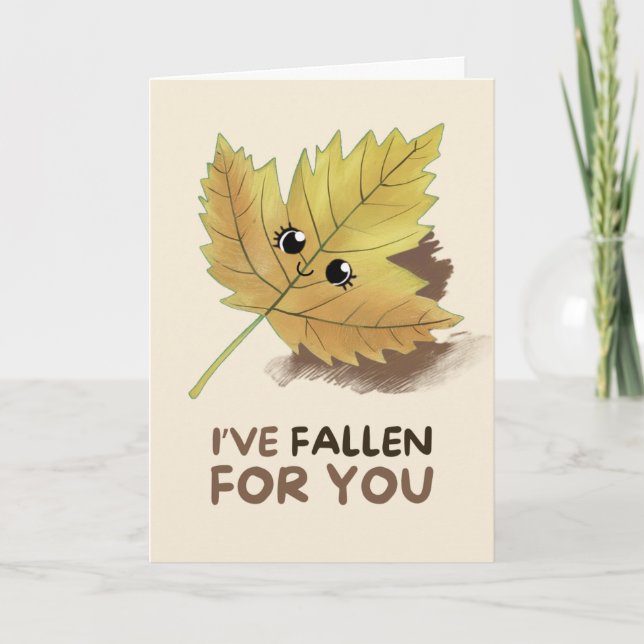 Joyeux Anniversaire Carte de Feuille Simple Mignon (Devant)
