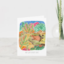 Joyeux Anniversaire Carte de Paysage Désertique Lé