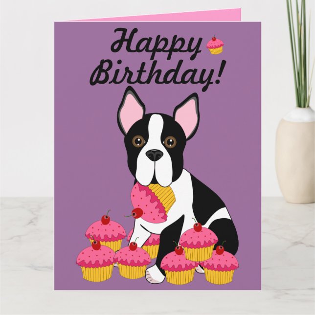 Joyeux anniversaire ! Carte de petits gâteaux de (Devant)
