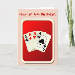 Joyeux Anniversaire carte de pont jouer cartes pok