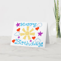 Joyeux Anniversaire ! Carte de vœux pliée