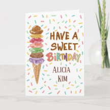 Joyeux Anniversaire Carte de Vœux Pliée