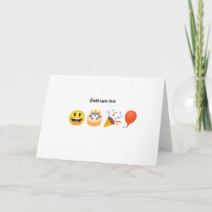 Joyeux anniversaire   Carte Emoji personnalisée