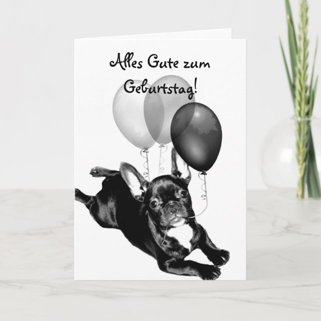 Joyeux anniversaire carte French Bulldog (Devant)