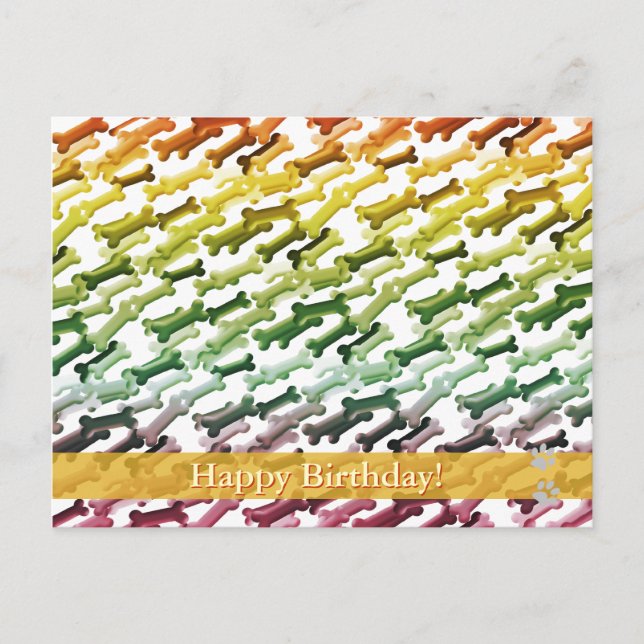 Joyeux anniversaire ! - carte postale chien (Devant)