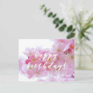 Joyeux anniversaire ! Carte postale Fleur Cerisier