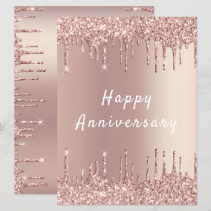 Joyeux Anniversaire Carte Rose Blush Sparkle Drive