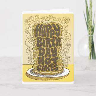 Joyeux Anniversaire Cartes à Hot Cakes en typograp