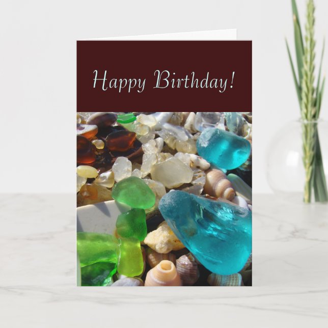 Joyeux anniversaire ! Cartes de voeux Plage Trésor (Devant)