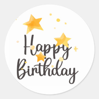 Joyeux anniversaire Classic Round Stickers