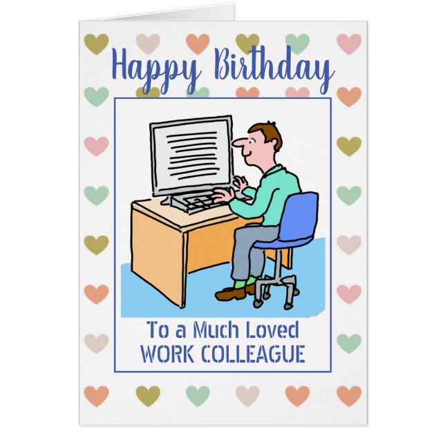 Joyeux Anniversaire Collègue de travail de bureau (Devant)