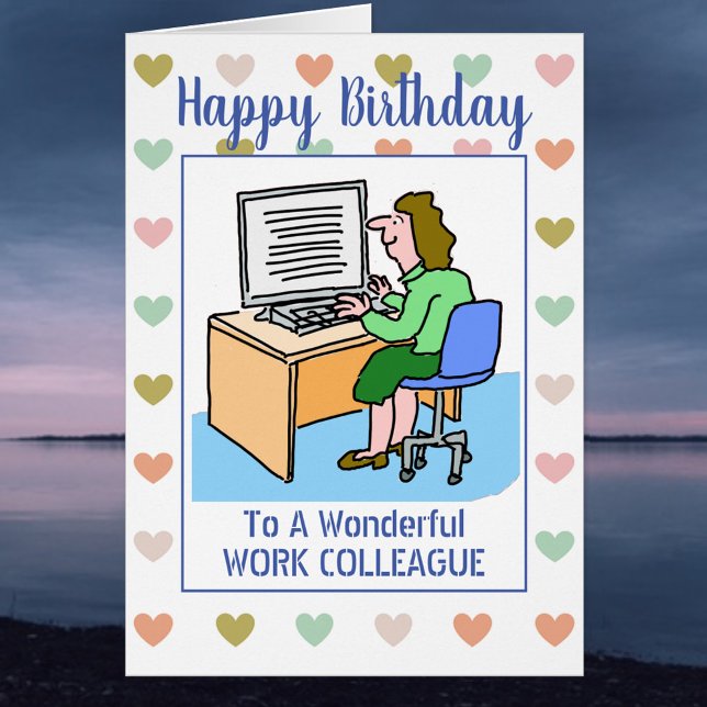 Joyeux Anniversaire Collègue de travail de bureau (Créateur téléchargé)