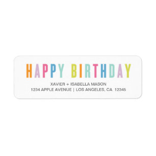 Joyeux anniversaire coloré