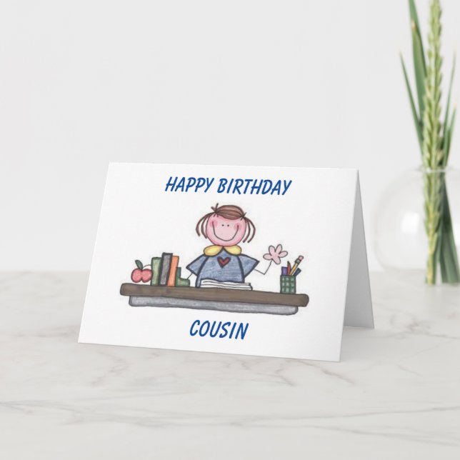 JOYEUX ANNIVERSAIRE **COUSIN** CARTE (Devant)