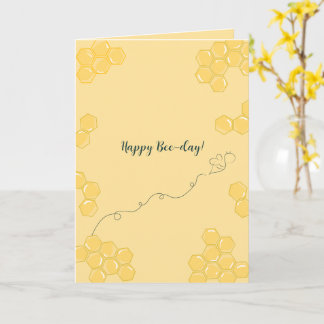 Joyeux anniversaire d'abeille !” Carte d'anniversa