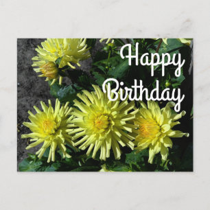 Joyeux Anniversaire Dahlia Lakeview Llow #1 Carte 