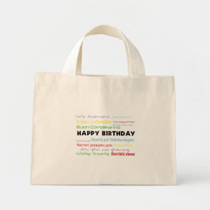 Joyeux anniversaire dans plusieurs langues Sac réu