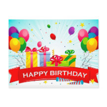 joyeux anniversaire de carte postale