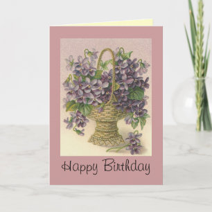 Joyeux anniversaire de fleur vintage - cartes