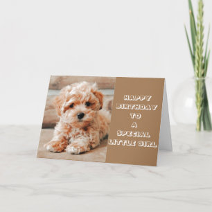 JOYEUX ANNIVERSAIRE DE LA CARTE DE FILLE CUTE SPÉC