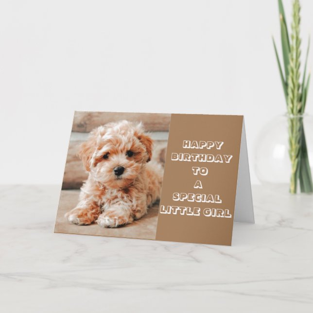 JOYEUX ANNIVERSAIRE DE LA CARTE DE FILLE CUTE SPÉC (Devant)