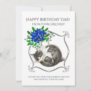 Joyeux Anniversaire De La Carte De Vacances Cat