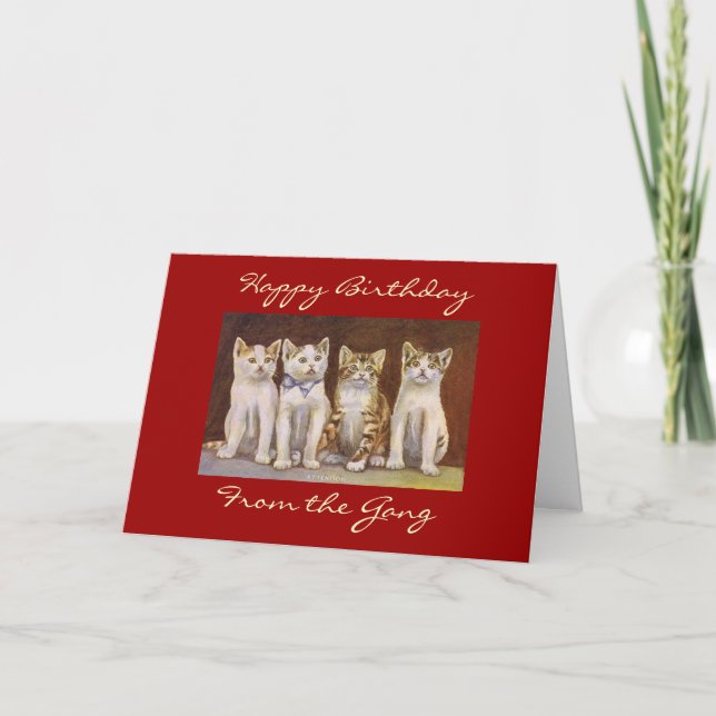 Joyeux anniversaire de la carte Gang (Devant)