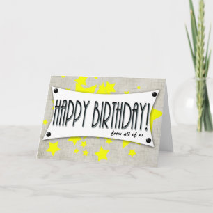 joyeux anniversaire de la part de nous tous carte