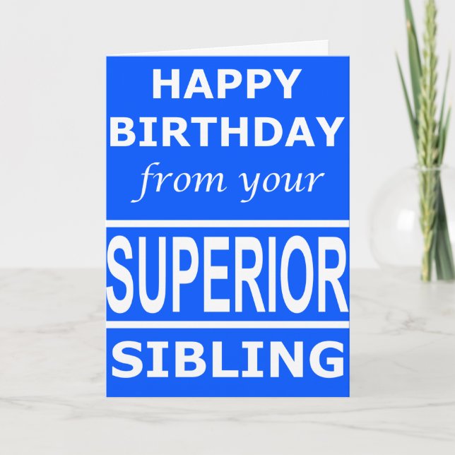 Joyeux anniversaire de votre carte de frère SUPERI (Devant)