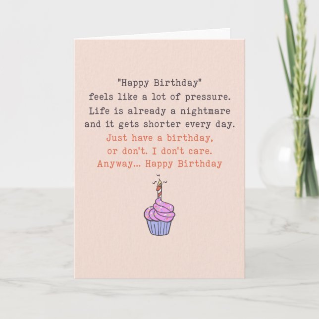"Joyeux anniversaire" - drôle de carte d'anniversa (Devant)