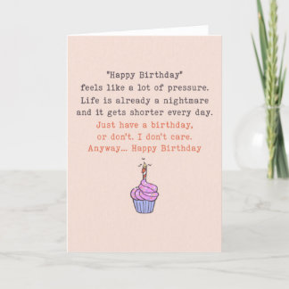 "Joyeux anniversaire" - drôle de carte d'anniversa