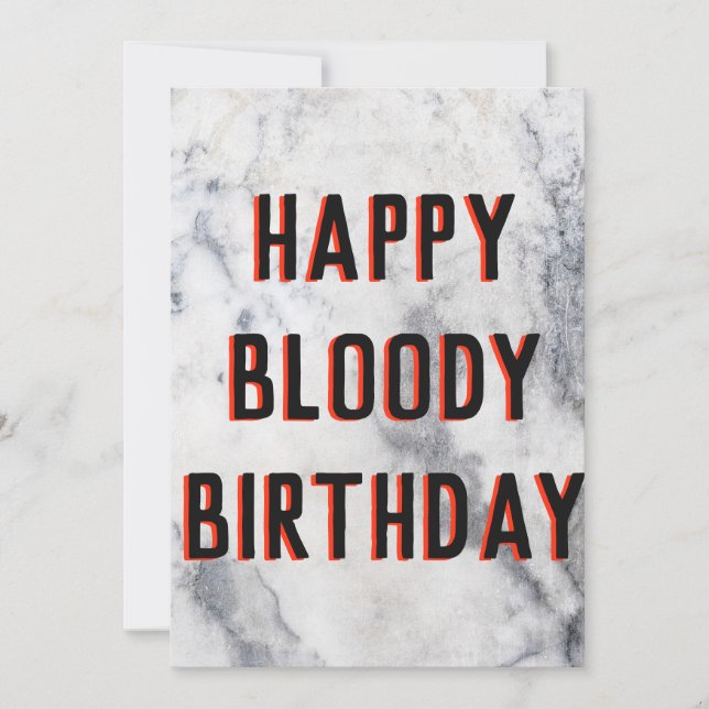 joyeux anniversaire drôle de marbre carte (Devant)