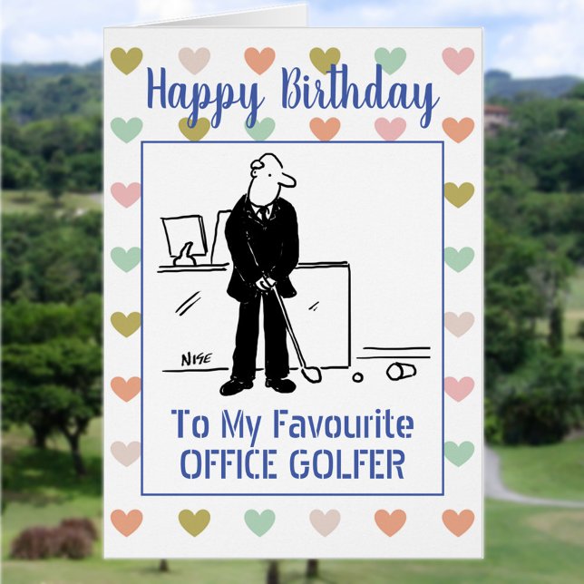 Joyeux Anniversaire du bureau Golfer (Créateur téléchargé)